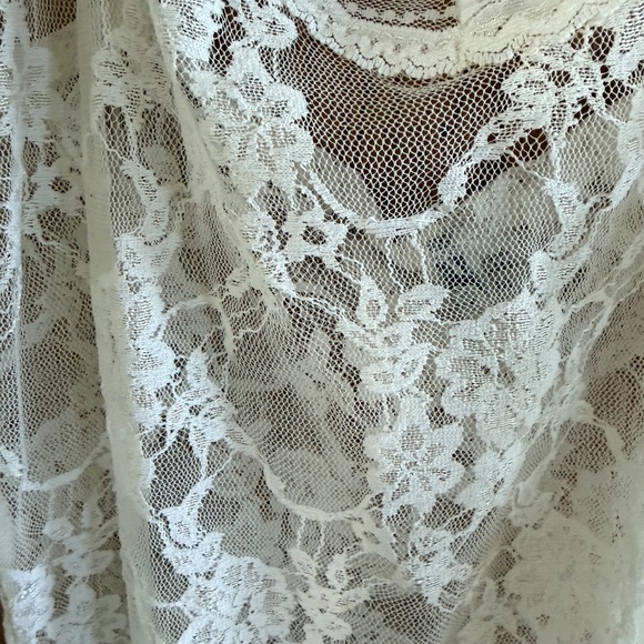 BKE lace white layering tank M - Picture 2 of 3
